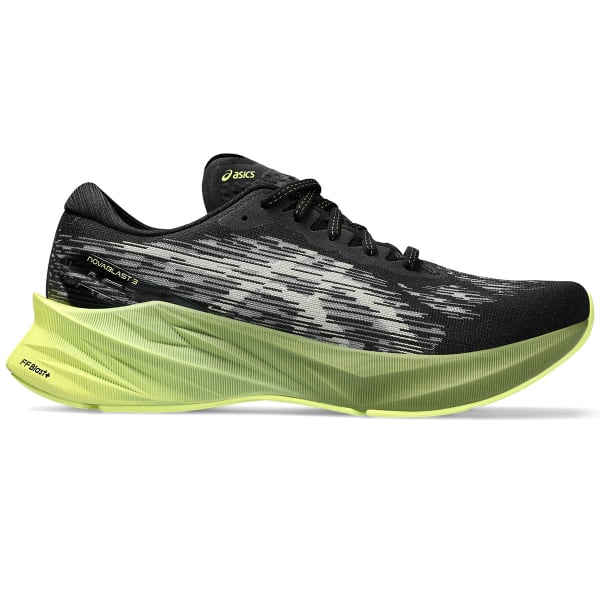 ASICS-NOVABLAST 3 BLACK/DRIED LEAF GREEN - Laufschuhe