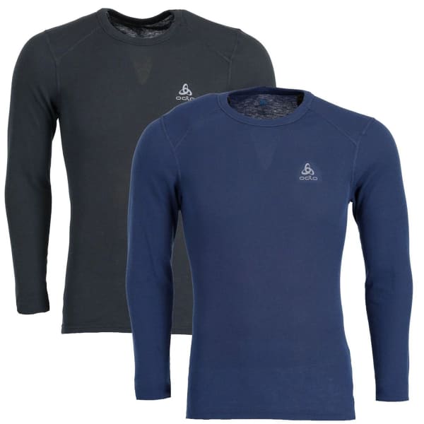 ODLO SET LONG ACTIVE WARM 2 BLACK DIVING NAVY Thermal T shirt