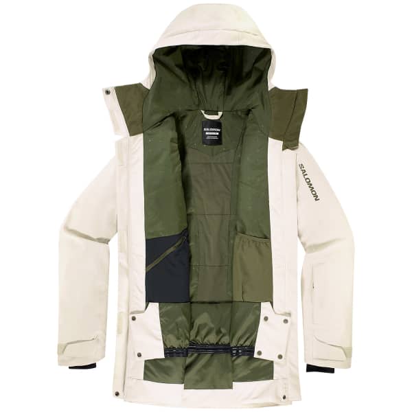 SALOMON STANCE CARGO JACKET W ALMOND MILK - Ski jacket