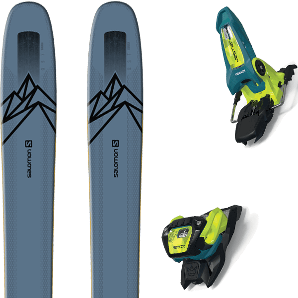 Pardon reparatie Mantel SALOMON QST 118 BLUE/BLACK/YELLOW 2021 + MARKER JESTER 18 PRO ID  TEAL/FLO-YELLOW 2022 -34% sur Ekosport