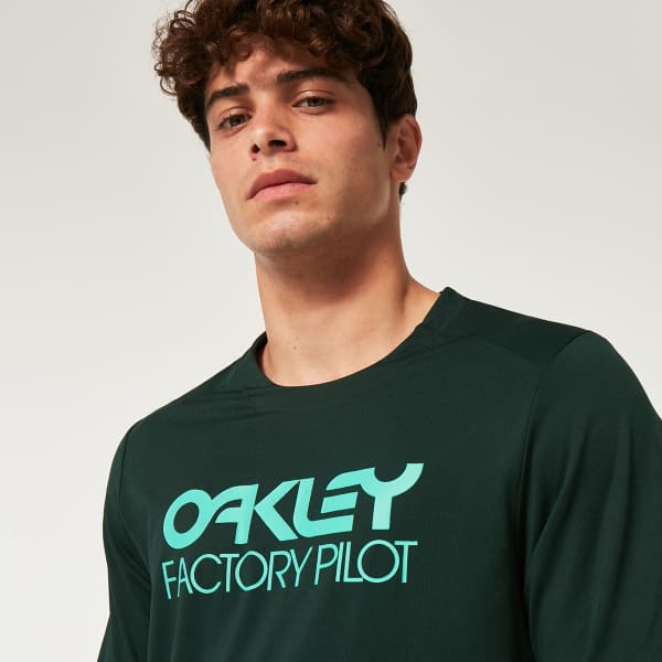OAKLEY FACTORY PILOT MTB SS JERSEY II HUUNTER GREEN - SFS32_T-shirts
