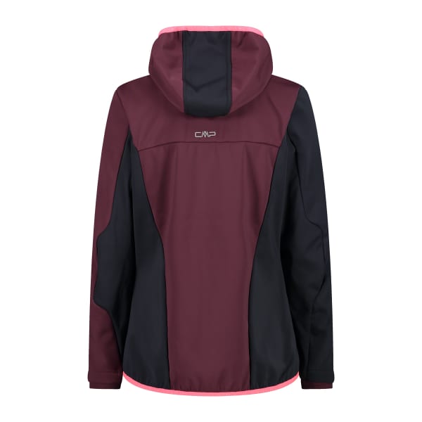 CMP-WOMAN JACKET FIX HOOD - Softshell BURGUNDY jacket