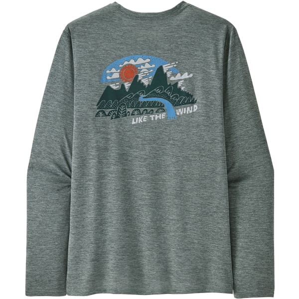PATAGONIA M'S L/S CAP COOL DAILY GRAPHIC SHIRT - LANDS LIKE THE