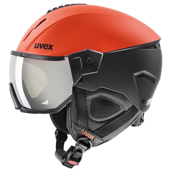 UVEX FIS認証　56~57㎝ 情熱のオレンジ色 UVEX INSTINCT VISOR FIERCE RED BLACK MAT - Ski helmet