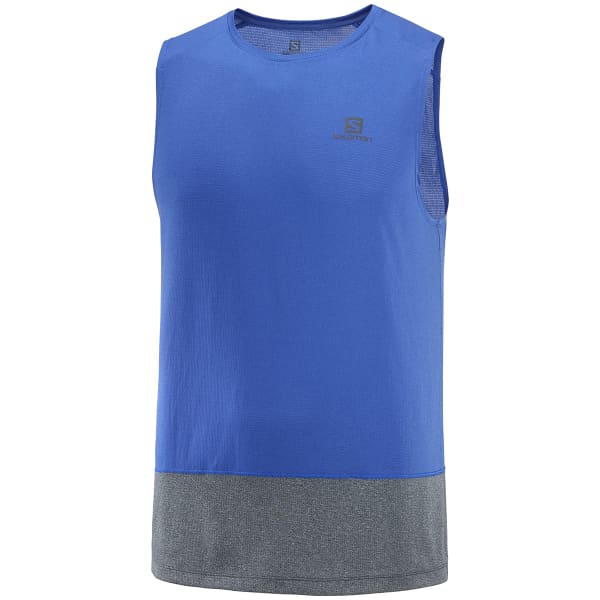 SALOMON T SHIRT CROSS RUN TANK M NAUTICAL BLUE B Trail running