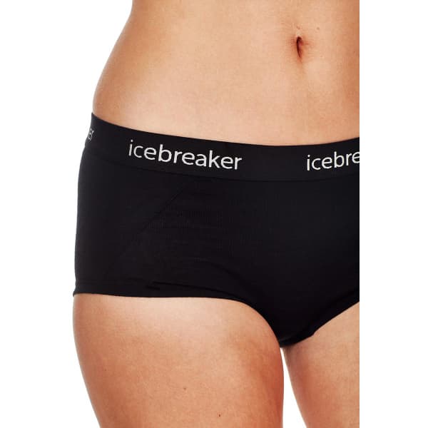 Icebreaker Merino Sprite Hot Pants Underwear for Women, Merino Wool Base  Layer - Lightweight, Soft Women's Panties for Cold Weather Activities -  Thermal Underwear, Black, X-Small at  Women's Clothing store