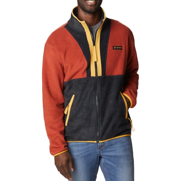 COLUMBIA-M BACK BOWL FZ FLEECE WARP RED/RAW HONEY - Veste polaire