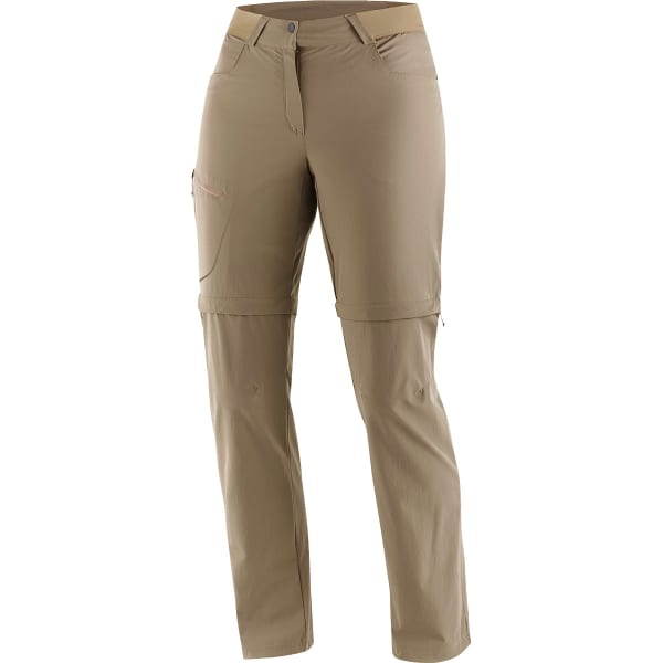 SALOMON WAYFARER ZIP OFF PANTS W SHITAKE Hiking trousers