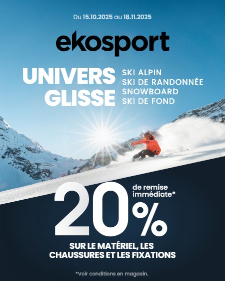 20% de remise immédiate - univers glisse