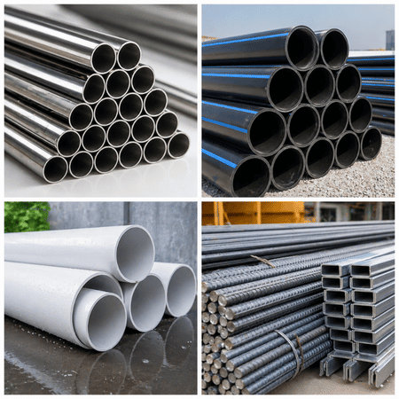 Pipes, Metals & Construction Materials: Import from India to Germany