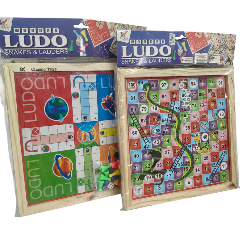 Ludo + Snake ladder 2in1 Wooden – STR Trade India wholesale