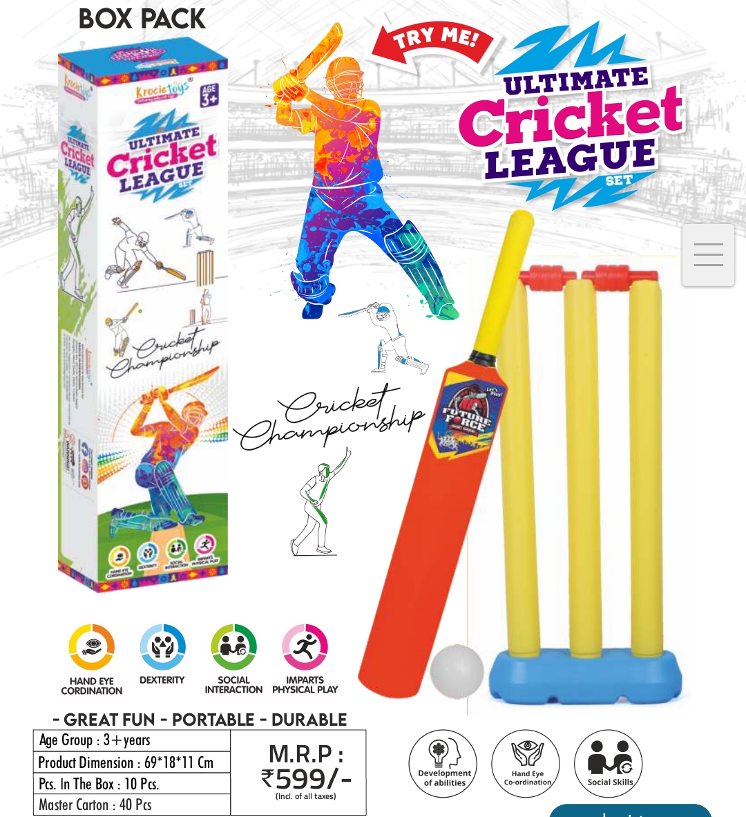 Cricket league set – STR Trade India wholesale
