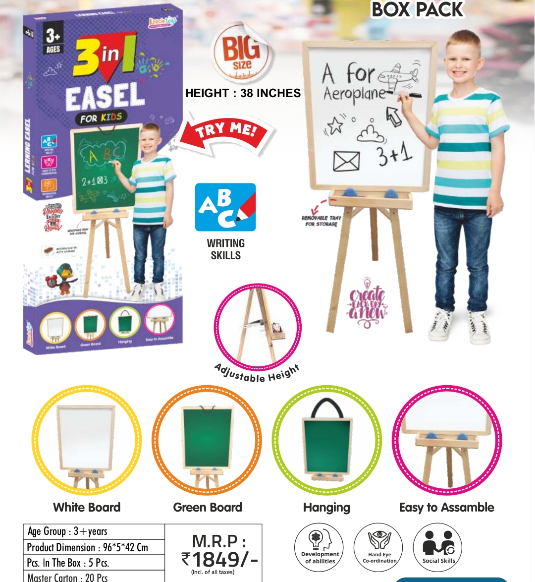 5in1 Magnetic Easel Slate – STR Trade India wholesale