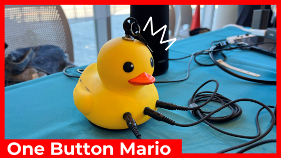 ワンボタンでマリオを遊ぶ（アヒル型コントローラー）
