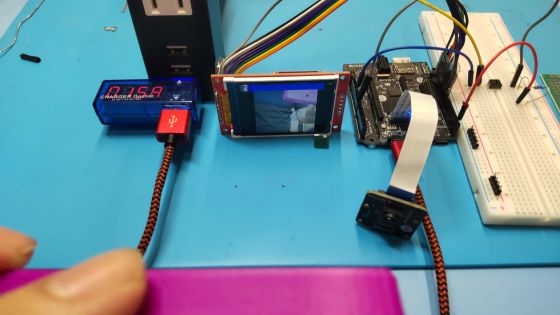 SPRESENSEの低消費電力を活用~LCDが消灯する回路を組み込んだAIカメラ~