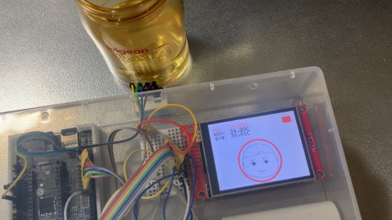 [Spresense] ミルクの温度測定機