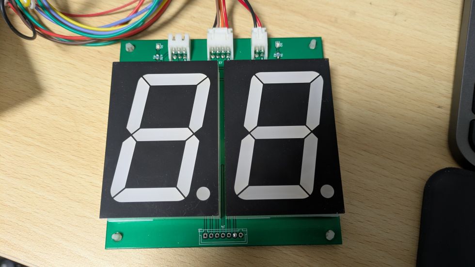 I2C制御による2桁7セグメント表示器の製作