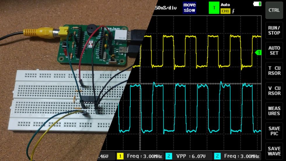 IchigoJamによる1Hz～数MHzのクロック信号生成器