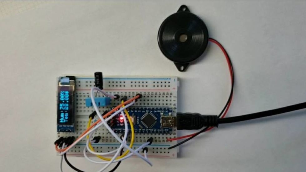 小型温度計&熱中症警報機