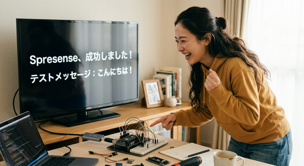 [SPRESENSE 2026]TVに出力したにょ[CVBS]