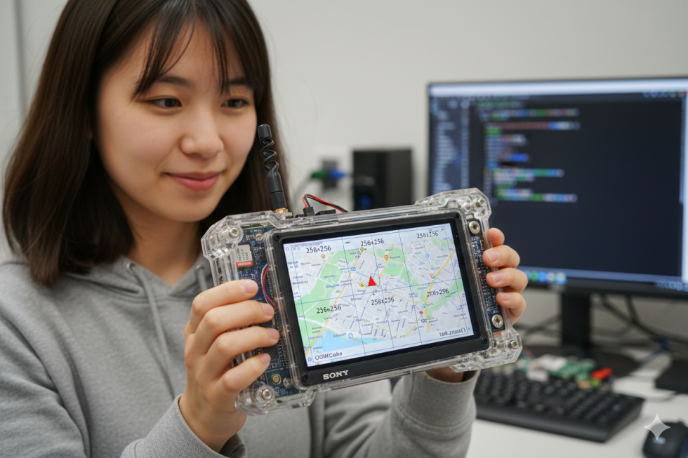 【SPRESENSE2025】VGA液晶を搭載しGPS地図を表示したにょ【sprePAD?】