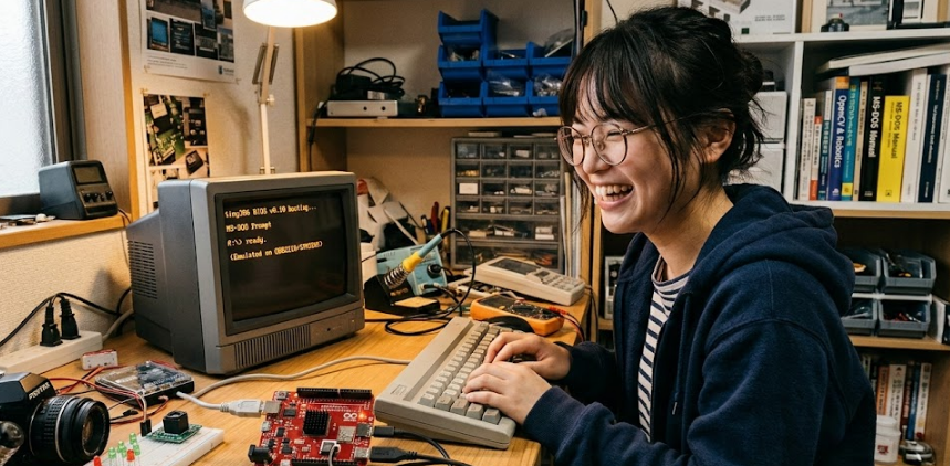 【unoQ】tiny386でFreeDos動かしたにょ【小さなLinux機】