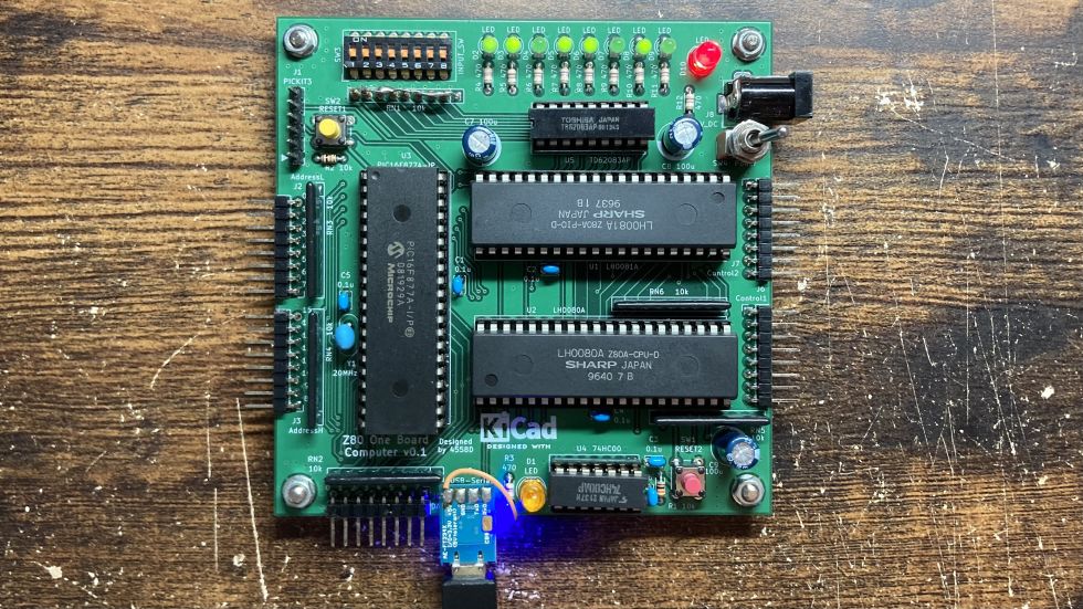 Z80 CPUをPICマイコンで動かしてLチカしてみた