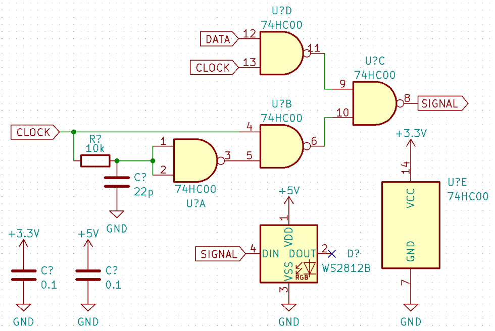 シリアル通信で制御するLED(NeoPixel系)をSPI+外付け回路でうまくやる方法