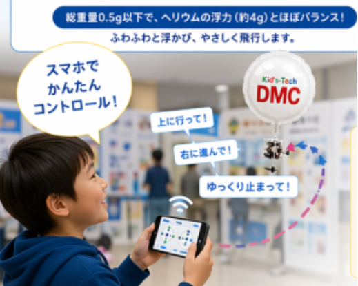 重量０.５g以下で作る　マイクロ飛行船ロボ♪　