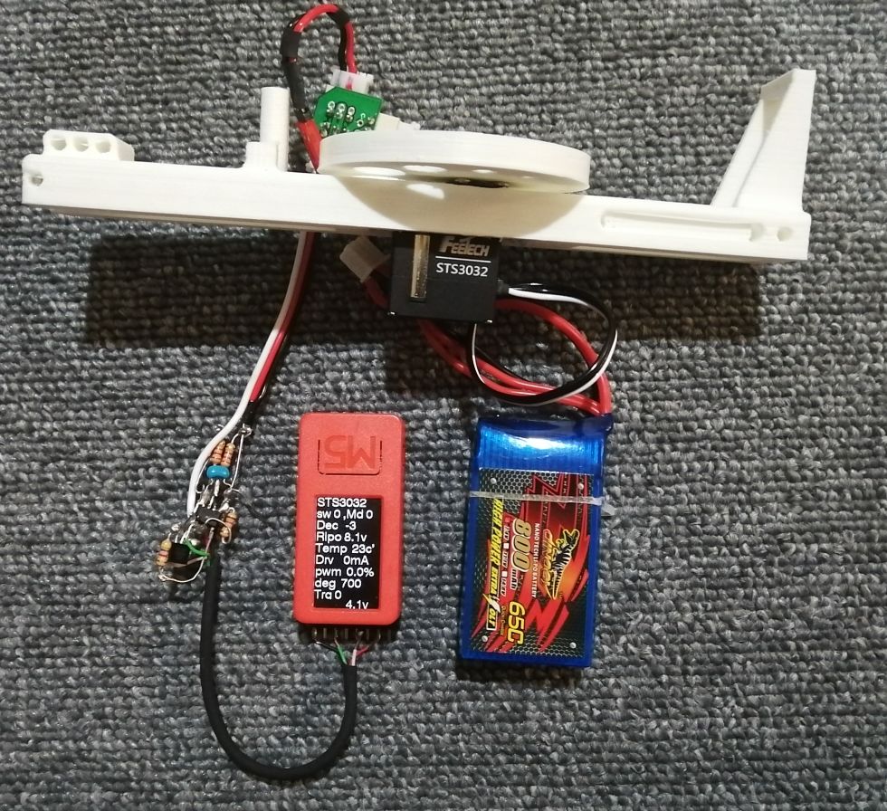 シリアルサーボSTS3032を回転モードで使ってみた