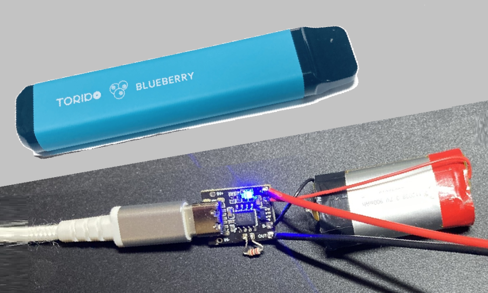使い捨て電子タバコのバッテリー再利用 / Reusing VAPE battery