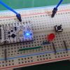 UIAPduino タクトスイッチ押下で点灯