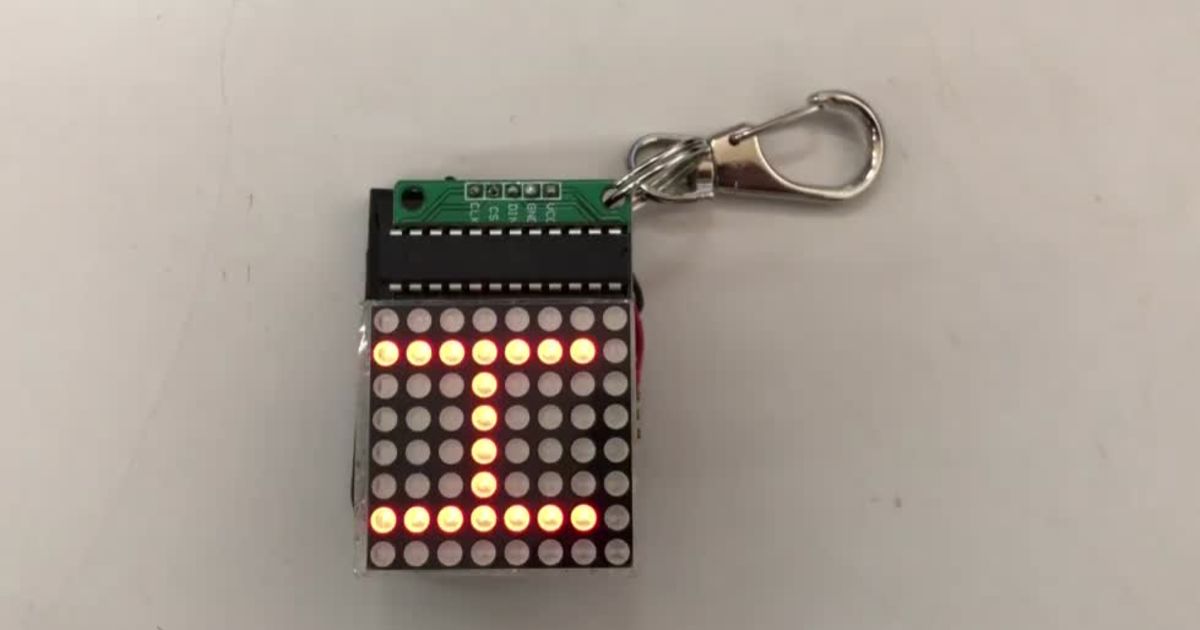 アニメーション表示するLEDキーホルダー by Honey_Bee | elchika