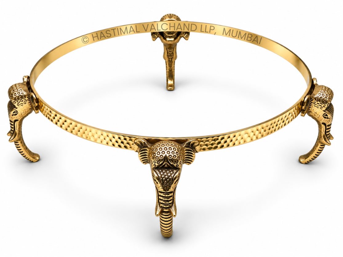 Brass Elelphant Stand for Urlis and Bowls