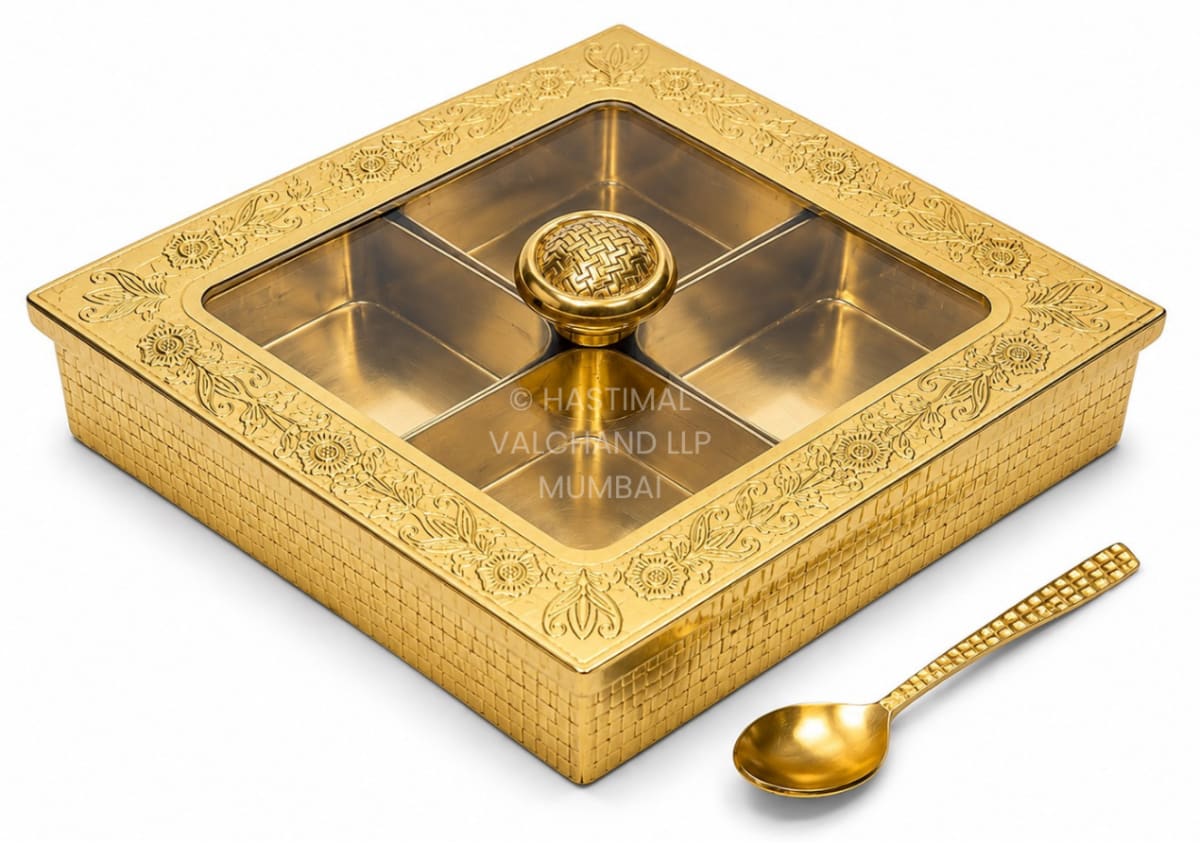 Brass Dry Fruit Set