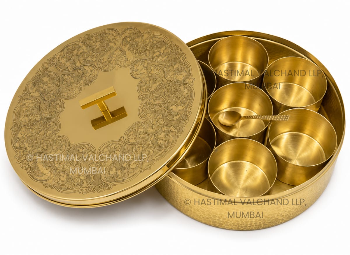 Brass Royal Masala Box