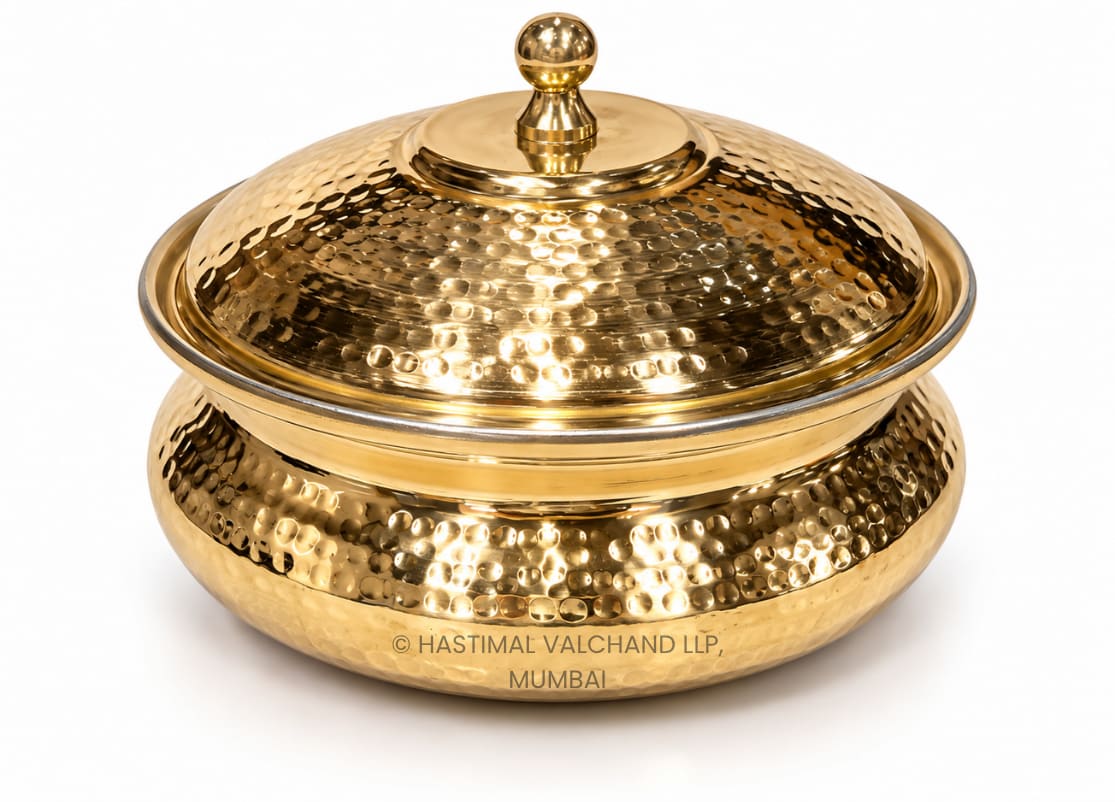 Brass Baby Handi (Hammered)