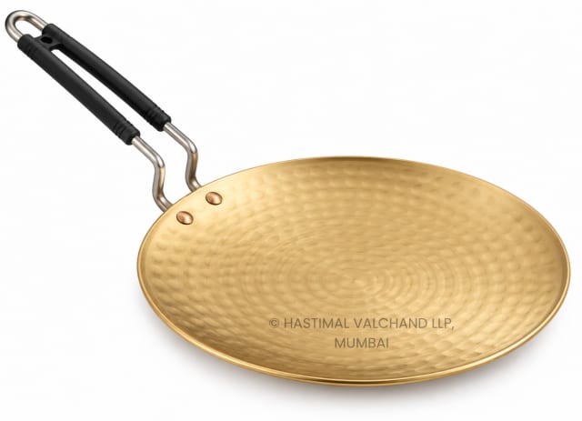Brass Roti Tawa (Hammered) with Handle