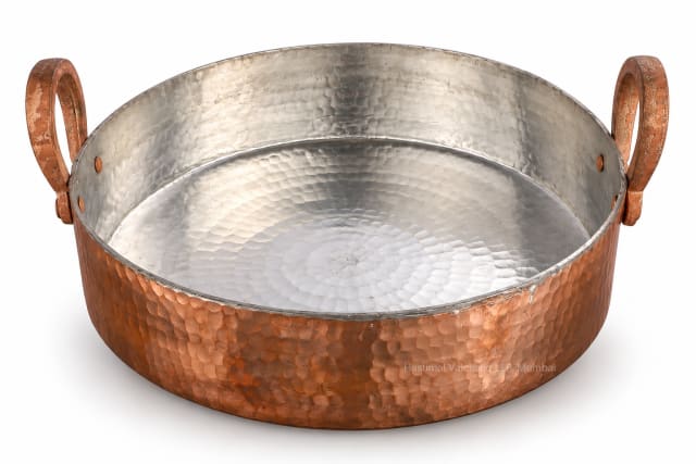 Copper Tavi (With Kalai and Copper Handle)