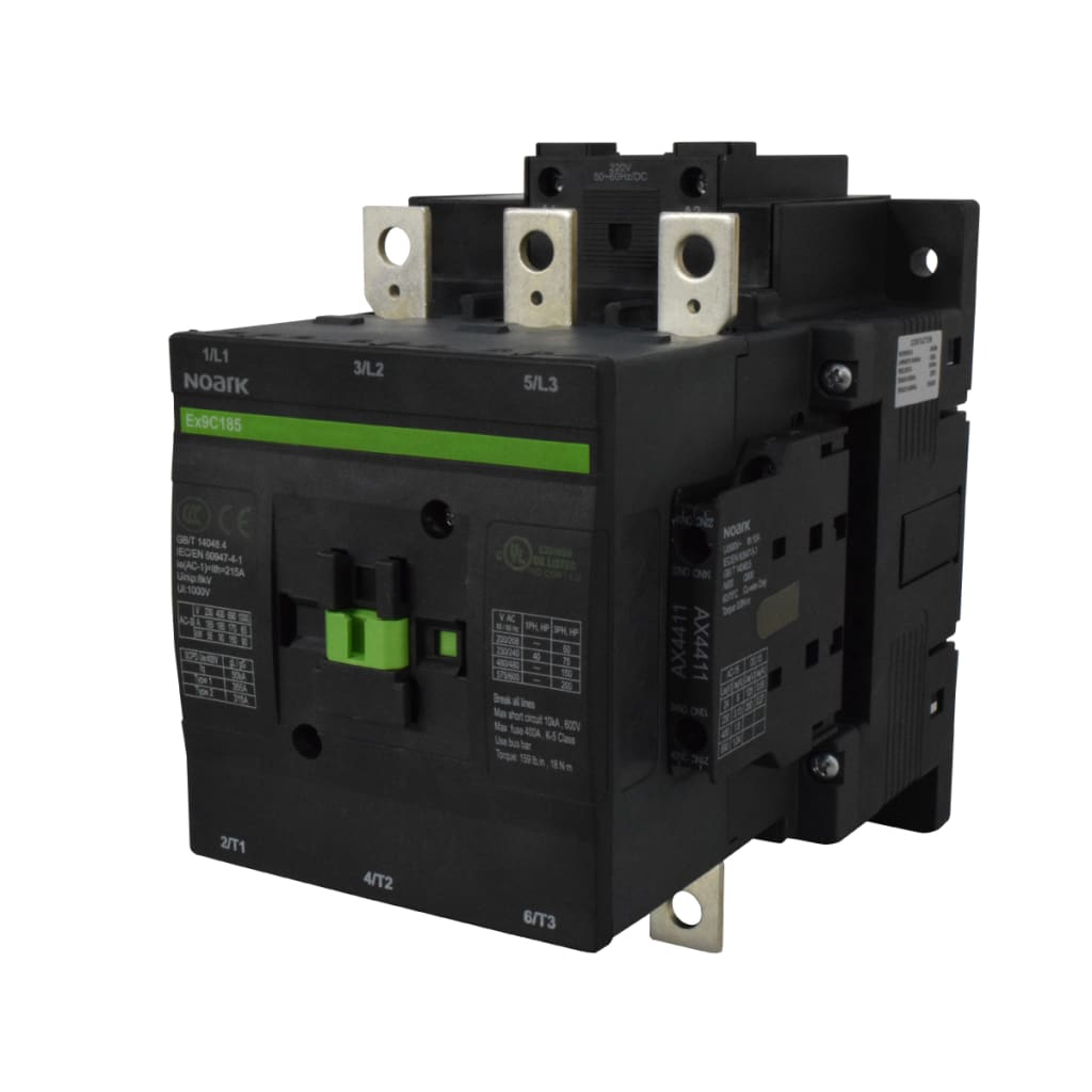 CONTACTOR 180A AC-3, 2 AX-NO, 2 AX-NC,  CONTROL A 220VAC/DC 50/60HZ.