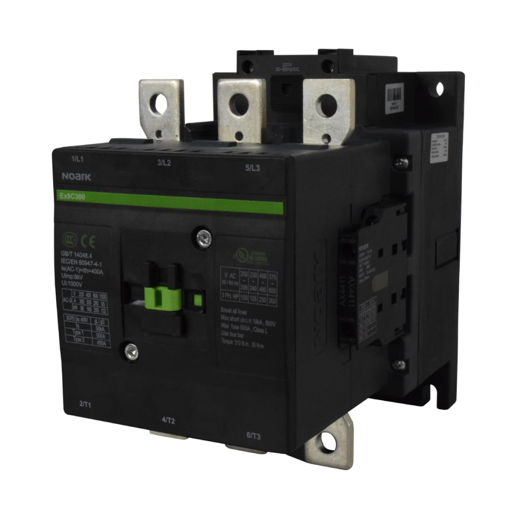 CONTACTOR 300A AC-3, 2 AX-NO, 2 AX-NC,  CONTROL A 220VAC/DC 50/60HZ.