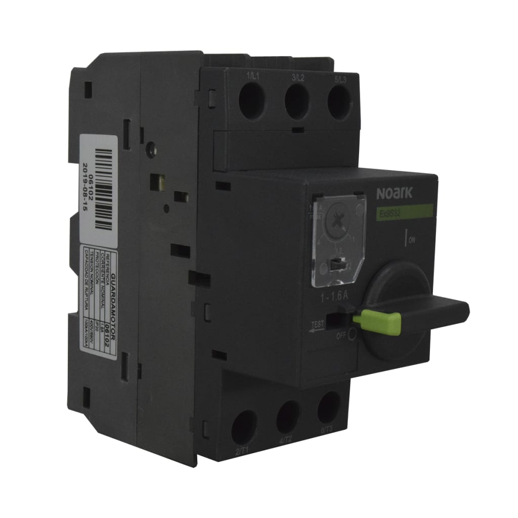 GUARDAMOTOR NOARK 1-1.6A, MANDO ROTATIVO