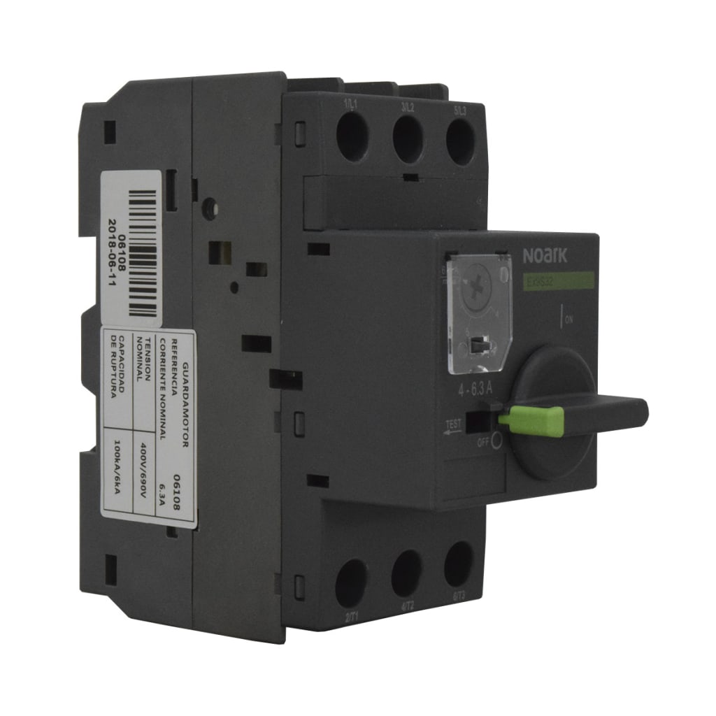 GUARDAMOTOR NOARK 4-6.3A, MANDO ROTATIVO