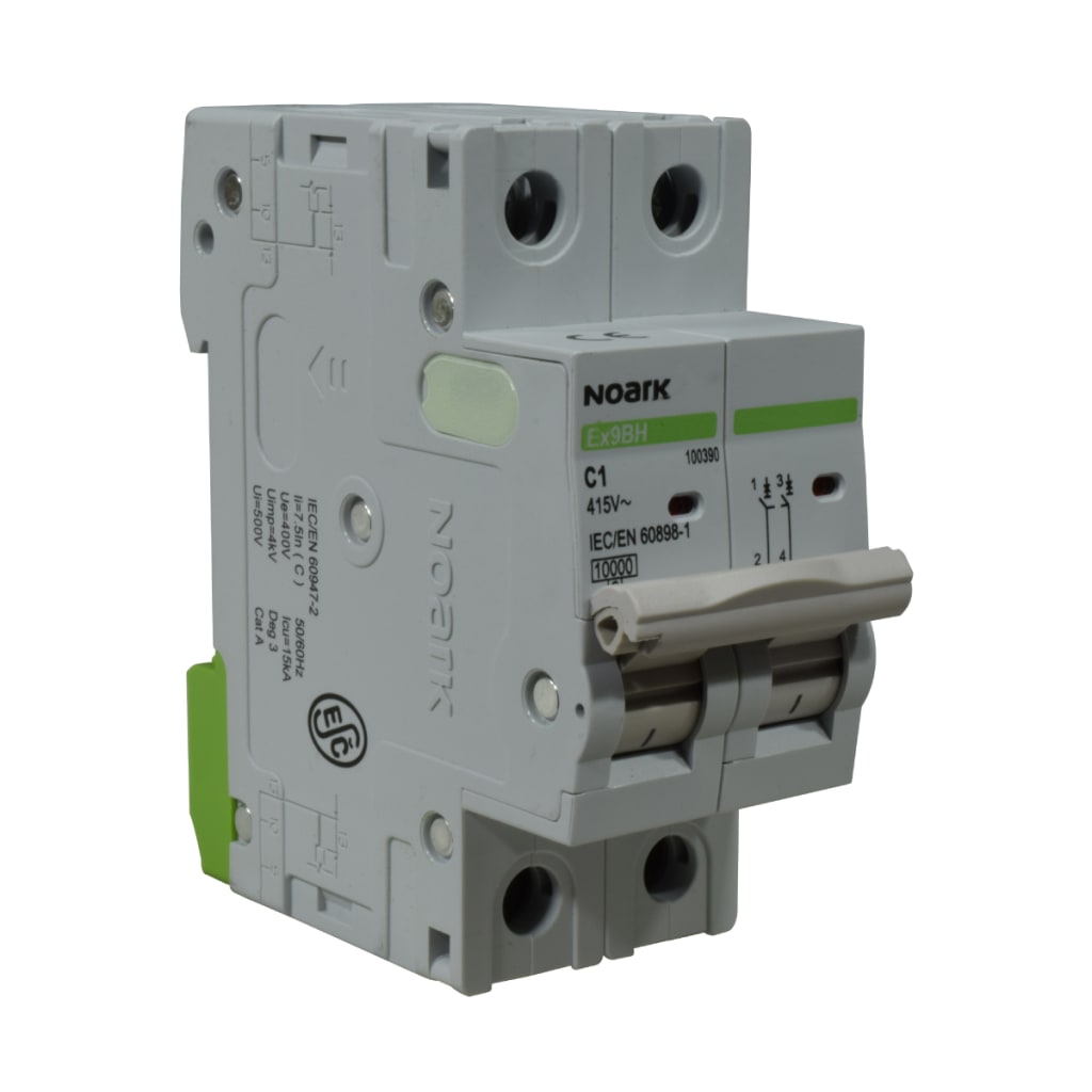 BREAKER 2X 1A, 10KA CURVA C, 230/400 VAC, IEC