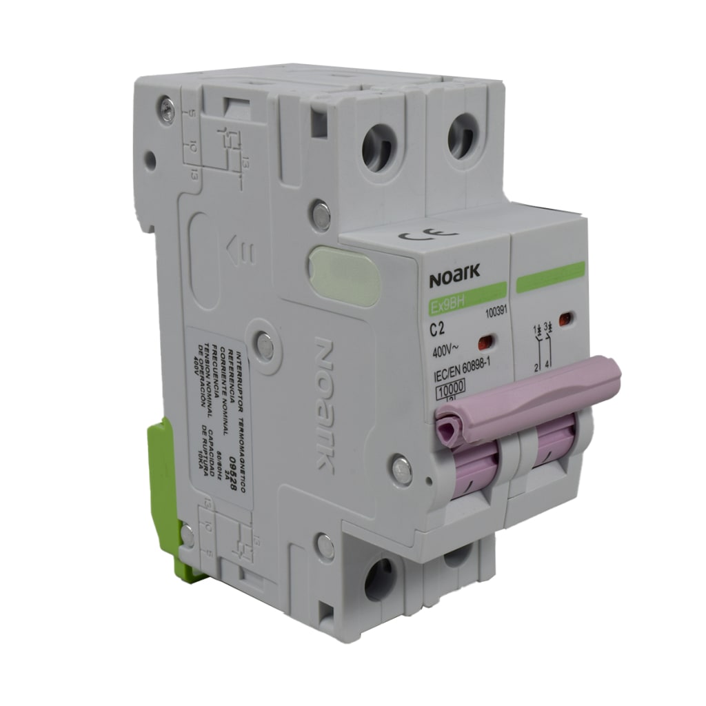 BREAKER 2X 2A, 10KA CURVA C, 230/400 VAC, IEC