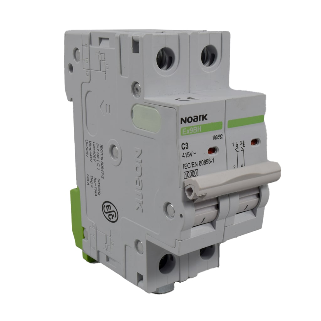 BREAKER 2X 3A, 10KA CURVA C, 230/400 VAC, IEC