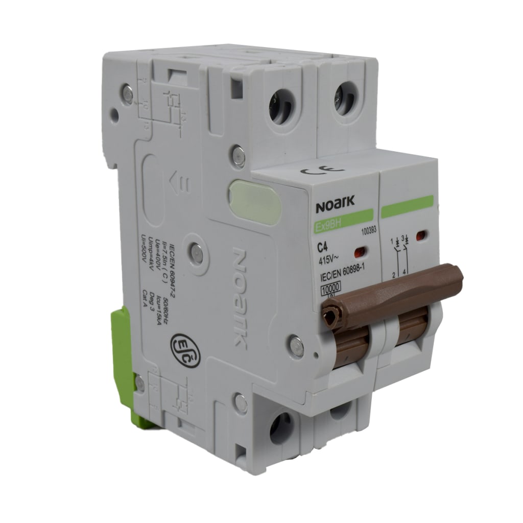BREAKER 2X 4A, 10KA CURVA C, 230/400 VAC, IEC