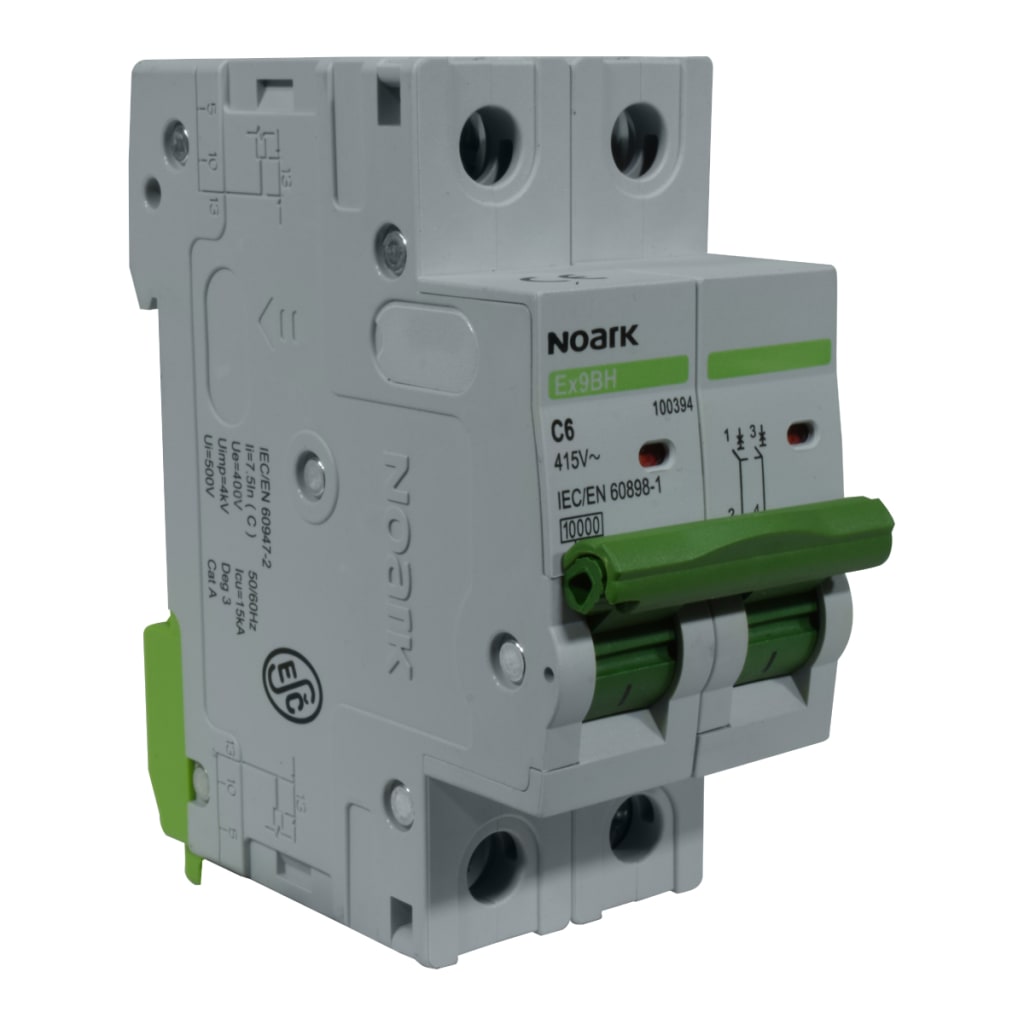 BREAKER 2X 6A, 10KA CURVA C, 230/400 VAC, IEC
