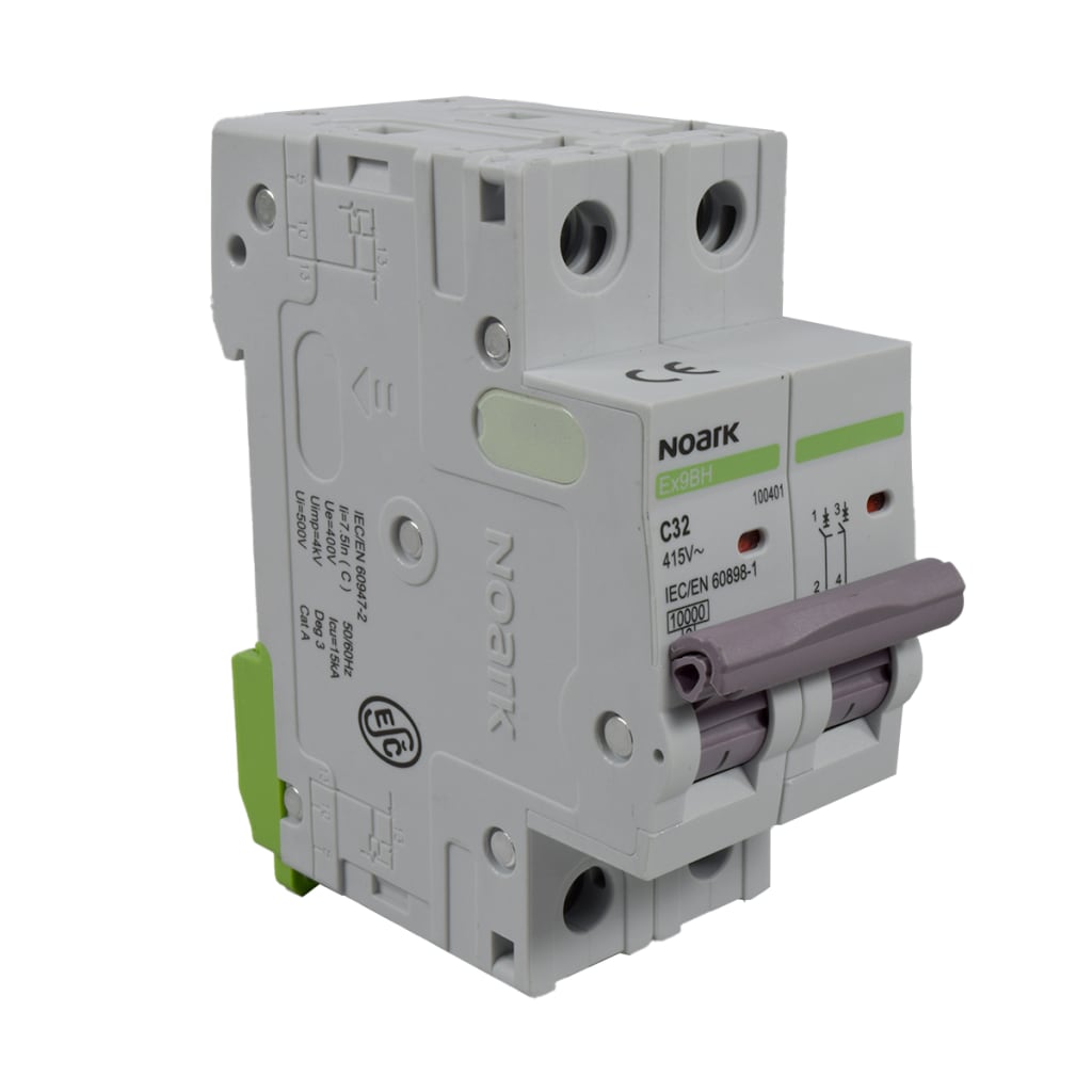BREAKER 2X 32A, 10KA CURVA C, 230/400 VAC, IEC