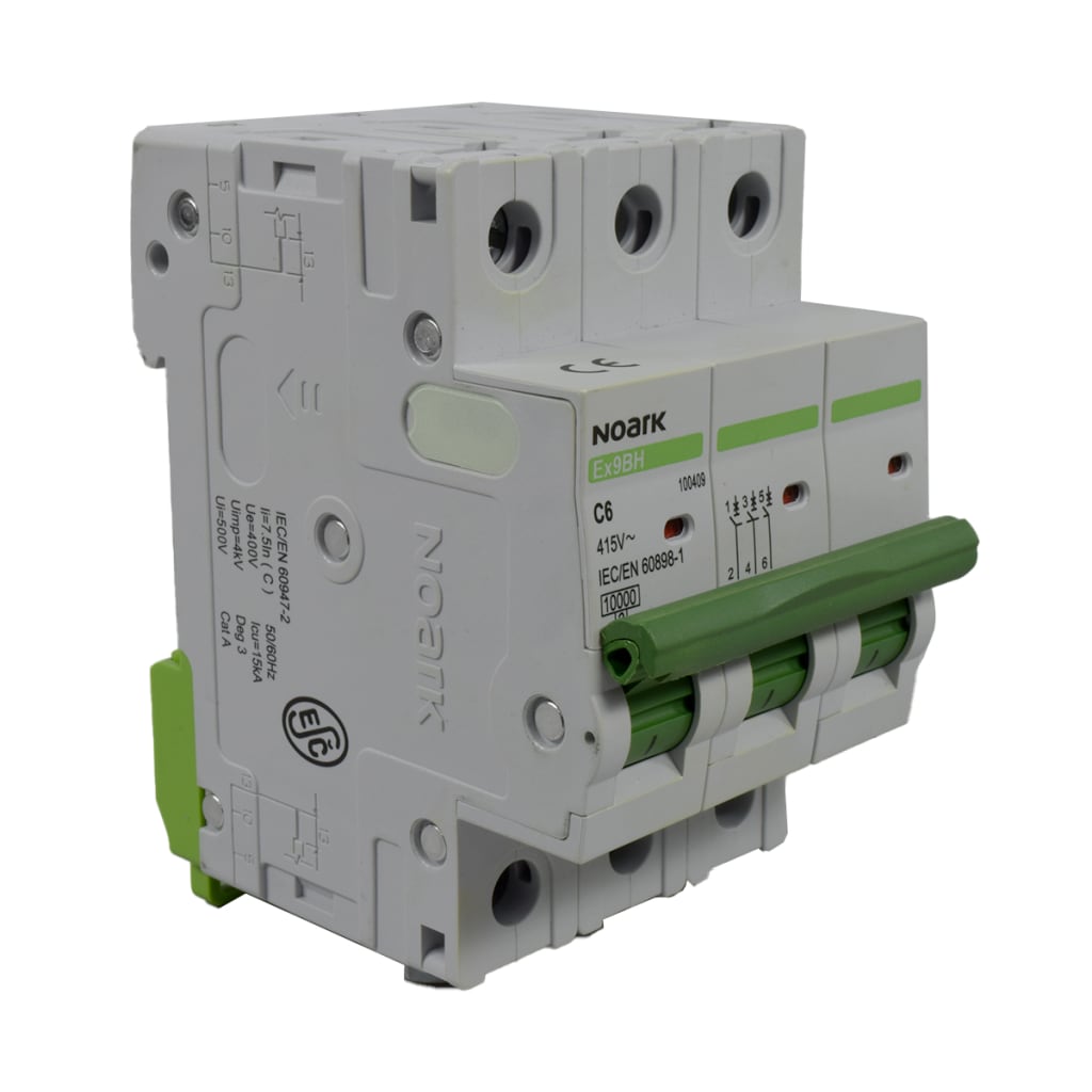BREAKER 3X 6A, 10KA CURVA C, 230/400 VAC, IEC